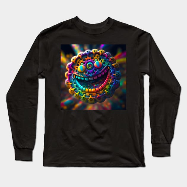 Happy Face Long Sleeve T-Shirt by PsychedelicPour